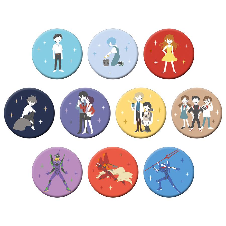 新世紀エヴァンゲリオン ゆるパレット/トレーディング織布缶バッジ10個入BOX（ムービック）