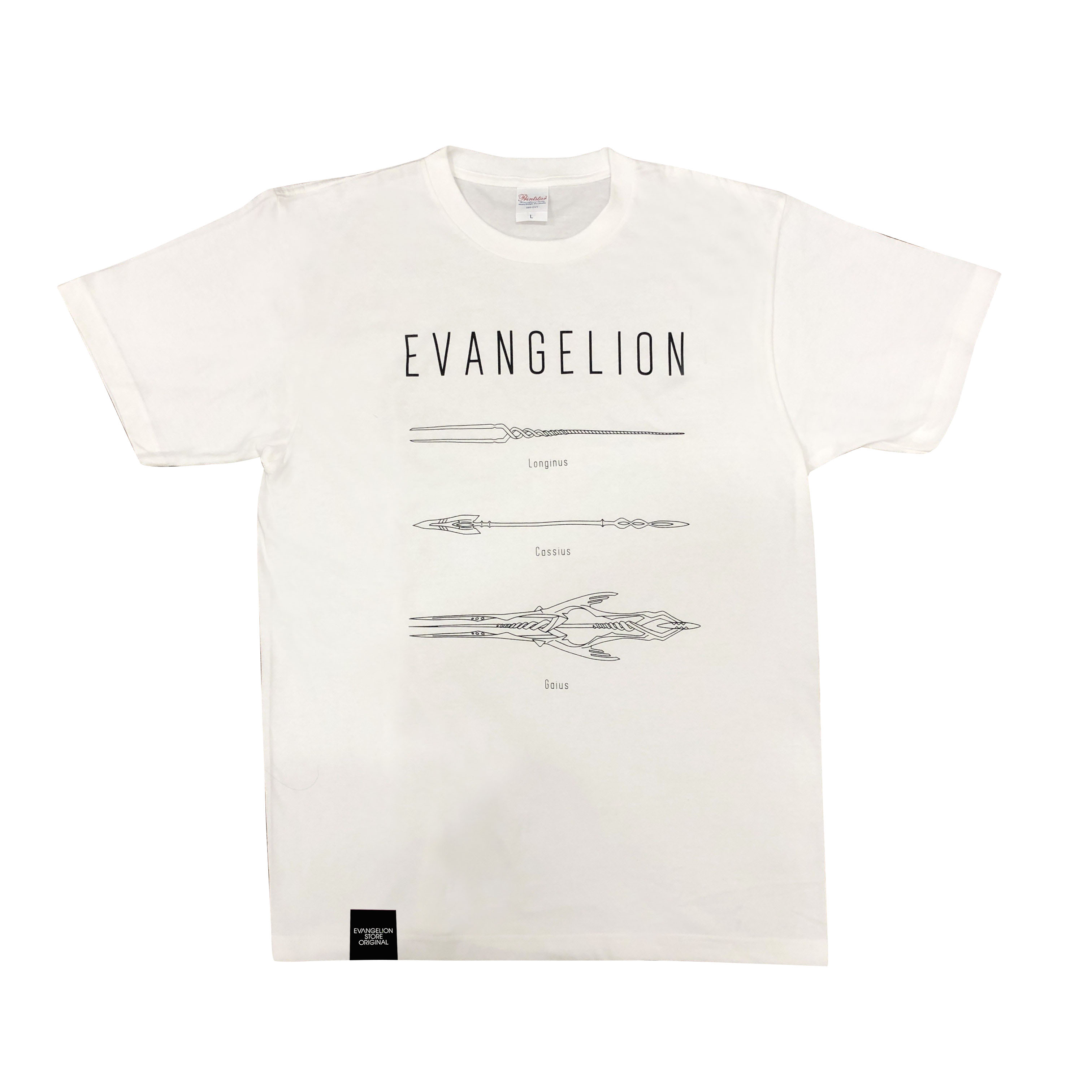 EVA STOREオリジナル Tシャツ/3本の槍/ホワイト/チャコールグレー/ホワイト