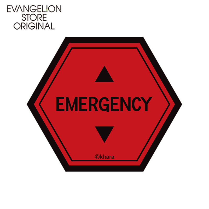 EVA STOREオリジナル ダイカットステッカー/EMERGENCY(レッド)