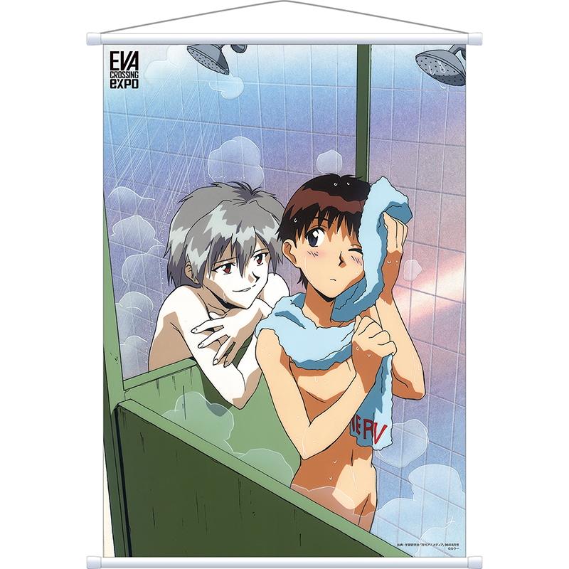 【エヴァンゲリオン大博覧会】B2タペストリー (シンジ＆カヲル)