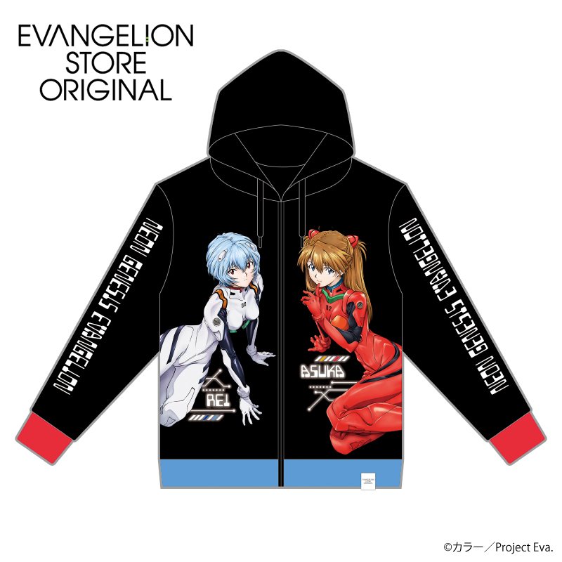 EVA STOREオリジナル ジップアップパーカー／NEON GENESIS EVANGELION PLUG SUIT REI＆ASUKA [お届け予定：2025年11月下旬]