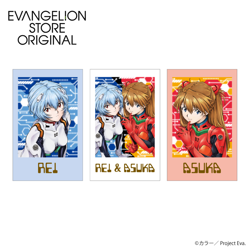 EVA STOREオリジナル チェキ風カードセット／NEON GENESIS EVANGELION PLUG SUIT REI＆ASUKA [お届け予定：2025年11月中旬]