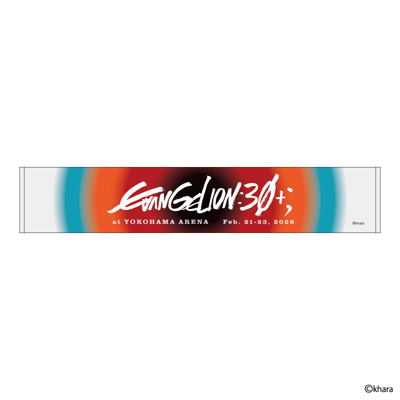 【EVANGELION:30+；】マフラータオル・ロゴ/グラデーション  [お届け予定：2026年2月中旬]