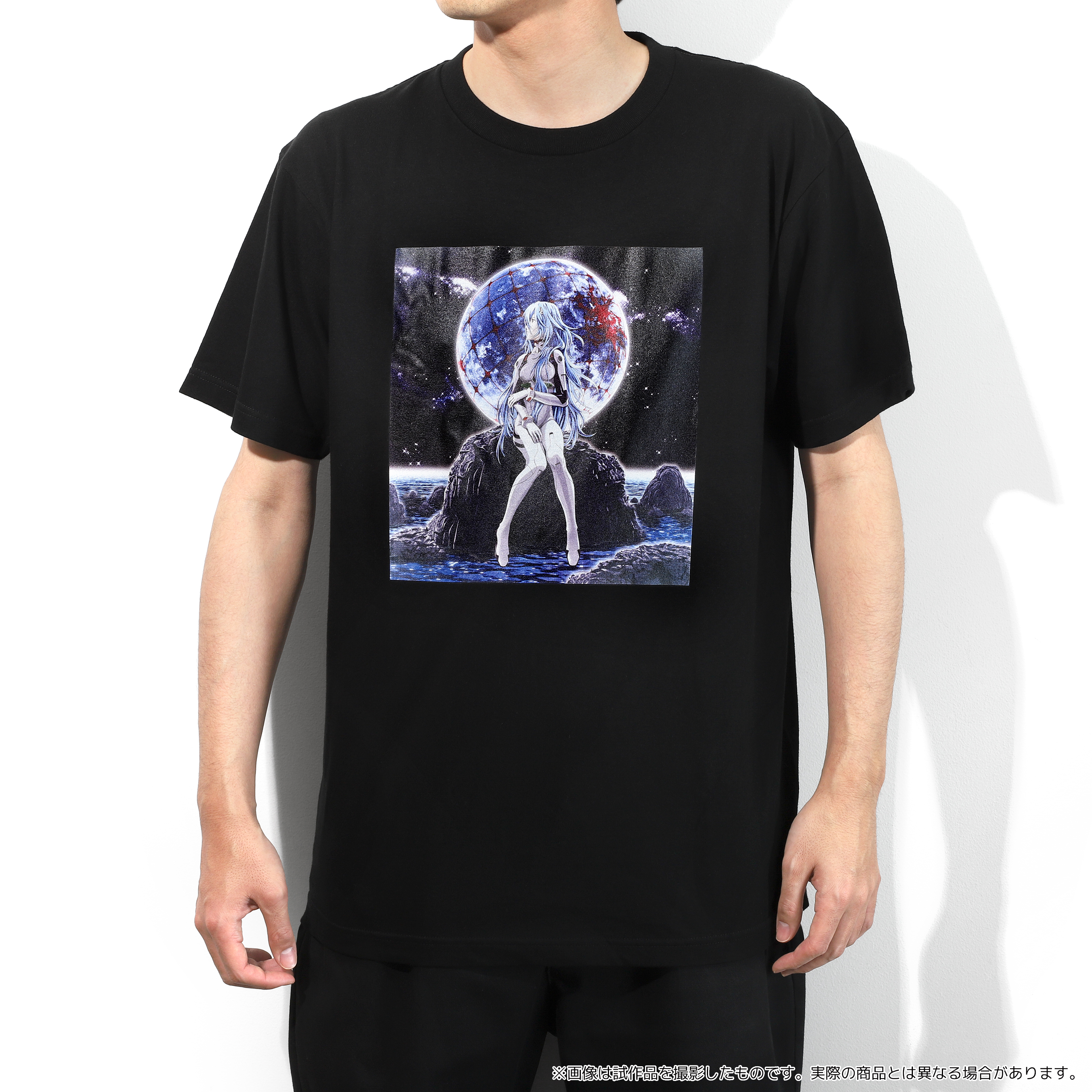 【ぱちんこ シン・エヴァンゲリオン】Tシャツ／綾波レイ（ロングヘア）（黒、フリーサイズ）（ムービック）