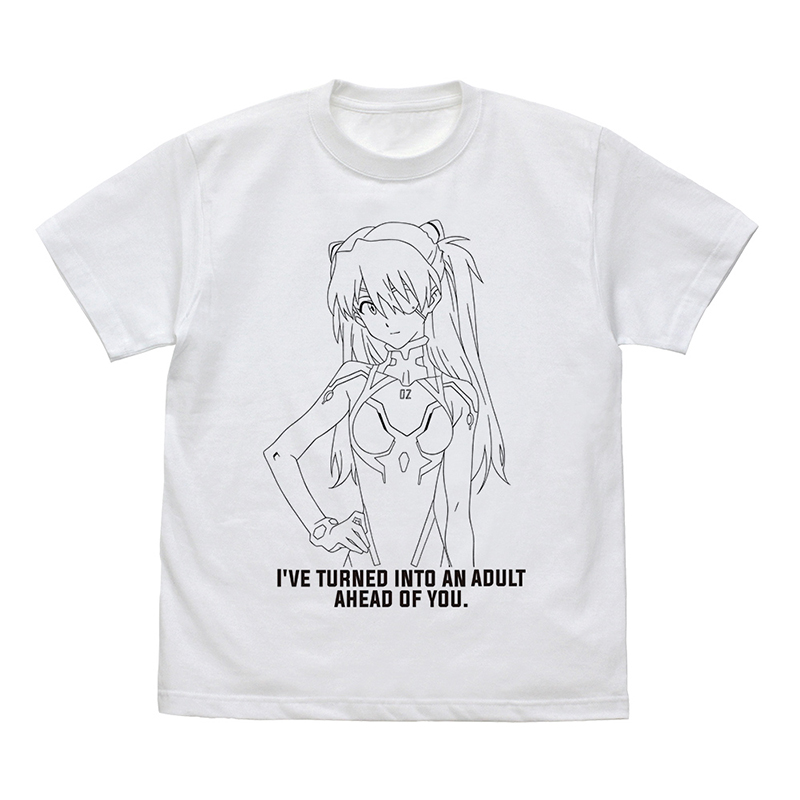 エヴァンゲリオン 式波・アスカ・ラングレー ラインアートTシャツ/WHITE(COSPA)