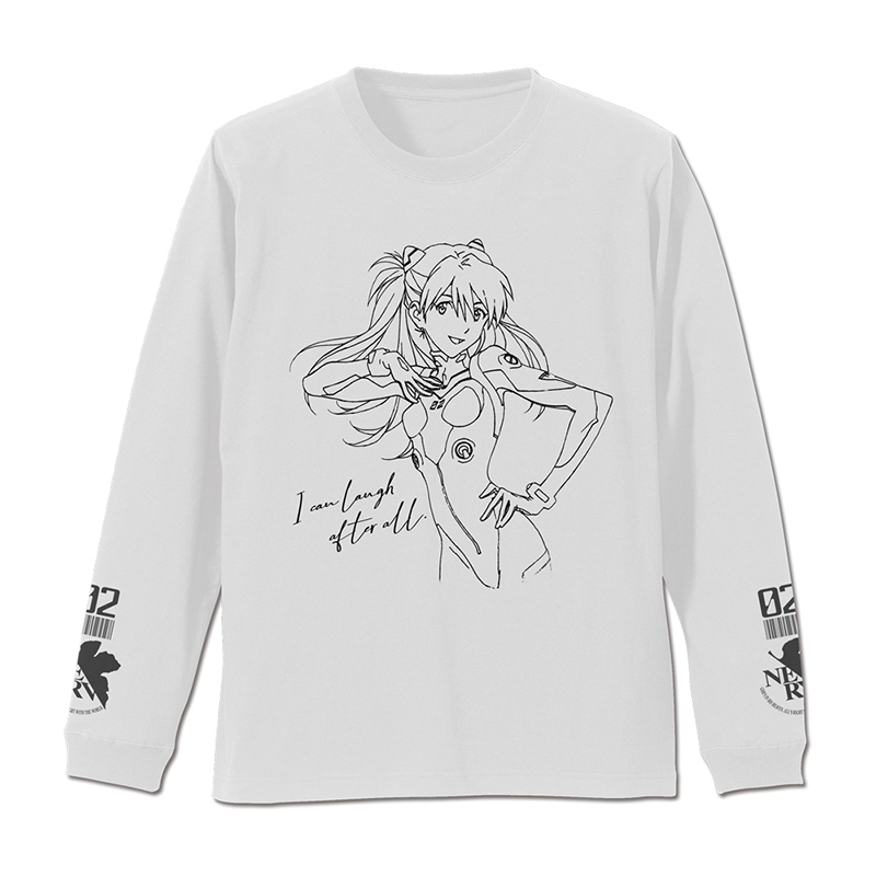 エヴァンゲリオン 式波・アスカ・ラングレー 袖リブロングスリーブ Tシャツ/WHITE（COSPA） [お届け予定：2026年2月上旬]