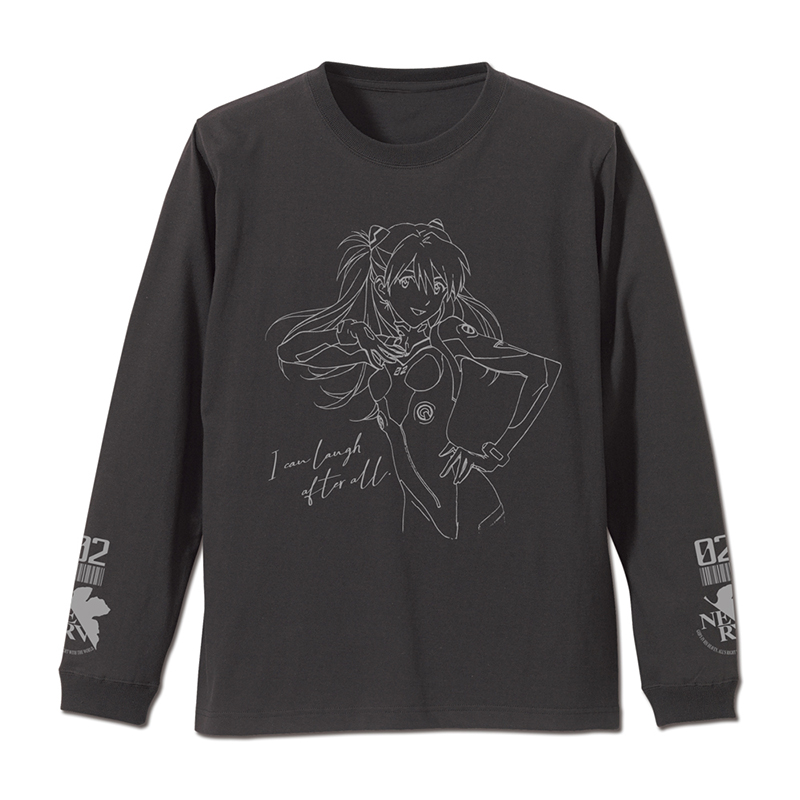 エヴァンゲリオン 式波・アスカ・ラングレー 袖リブロングスリーブ Tシャツ/BLACK（COSPA） [お届け予定：2026年2月上旬]