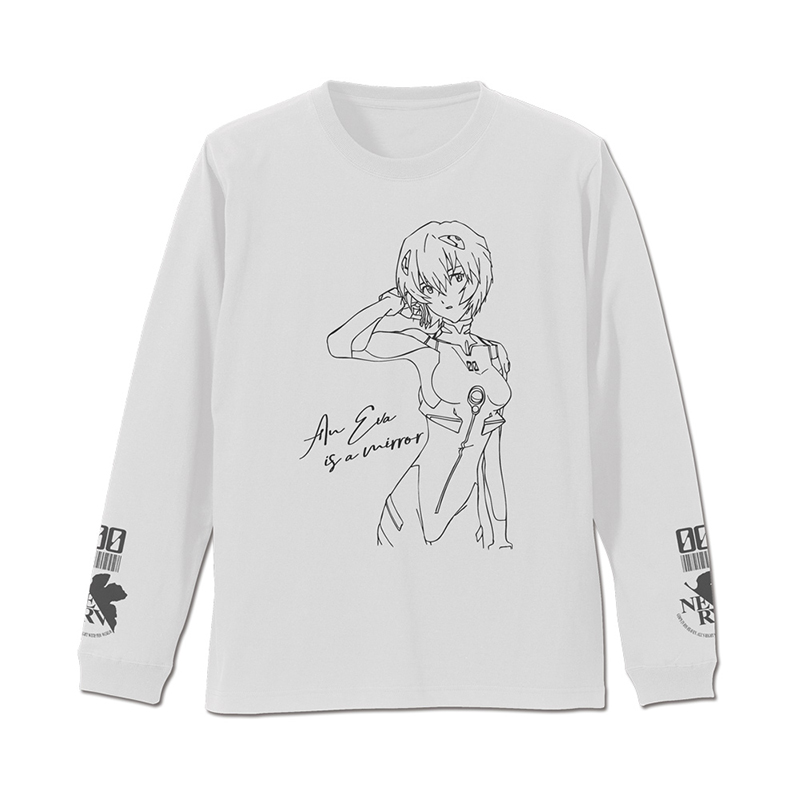 エヴァンゲリオン 綾波レイ 袖リブロングスリーブ Tシャツ/WHITE（COSPA） [お届け予定：2026年2月上旬]