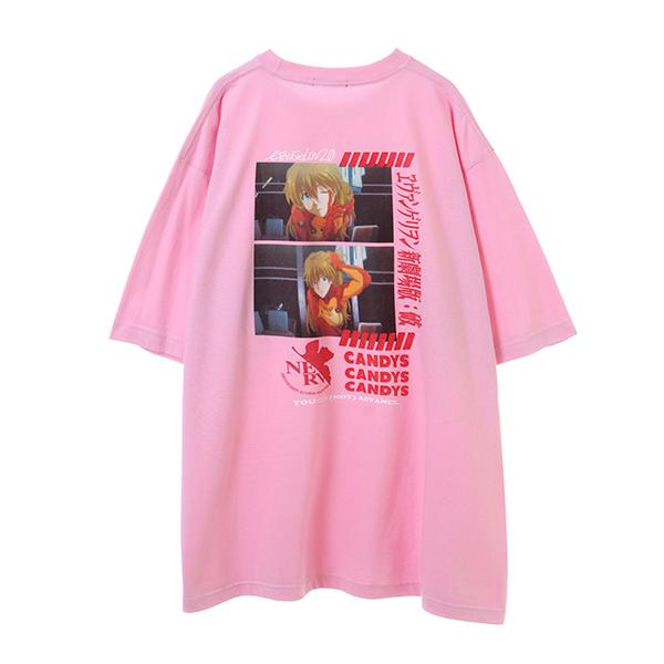 EVANGELION×Candy Stripper DIALOGUE Tee/PINK（ASUKA）
