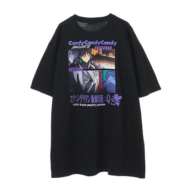 EVANGELION×Candy Stripper DIALOGUE Tee/BLACK（KAWORU・SHINJI）