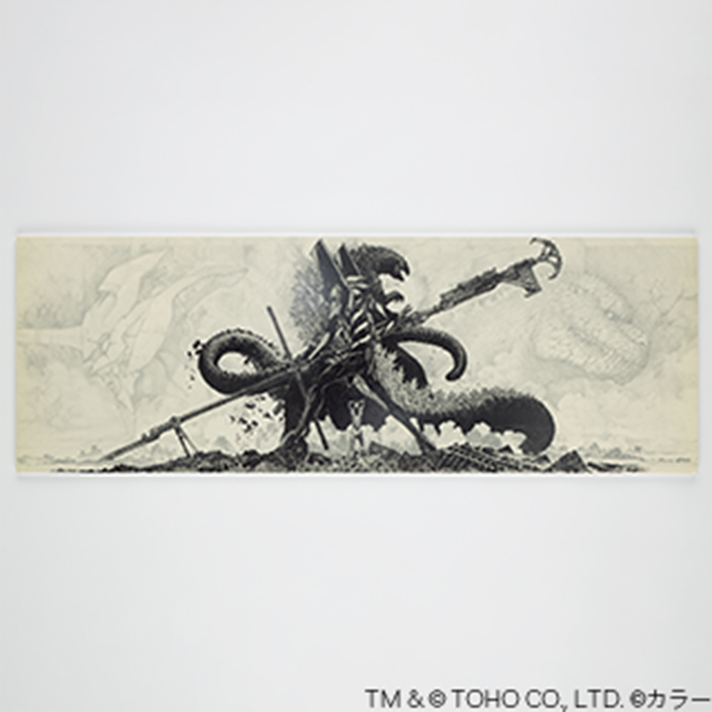 【『雑 前田真宏 雑画集』発売記念アート展】特殊印刷ポスターD（ゴジラ＆エヴァンゲリオン） [2次受注お届け予定：2025年12月上旬]