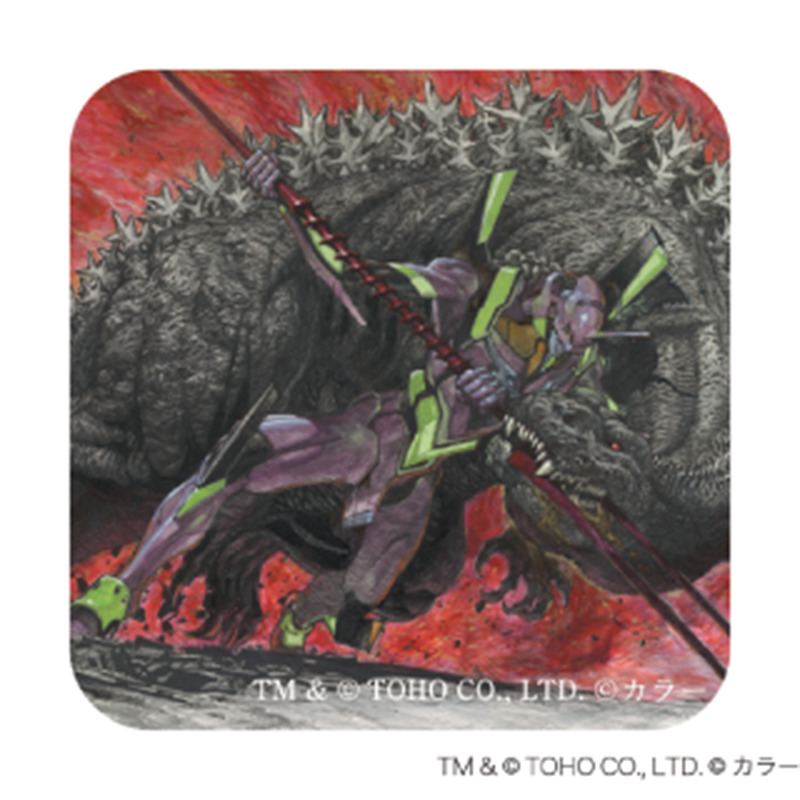 【『雑 前田真宏 雑画集』発売記念アート展】缶バッジC(シン・ゴジラ対エヴァンゲリオン交響楽)