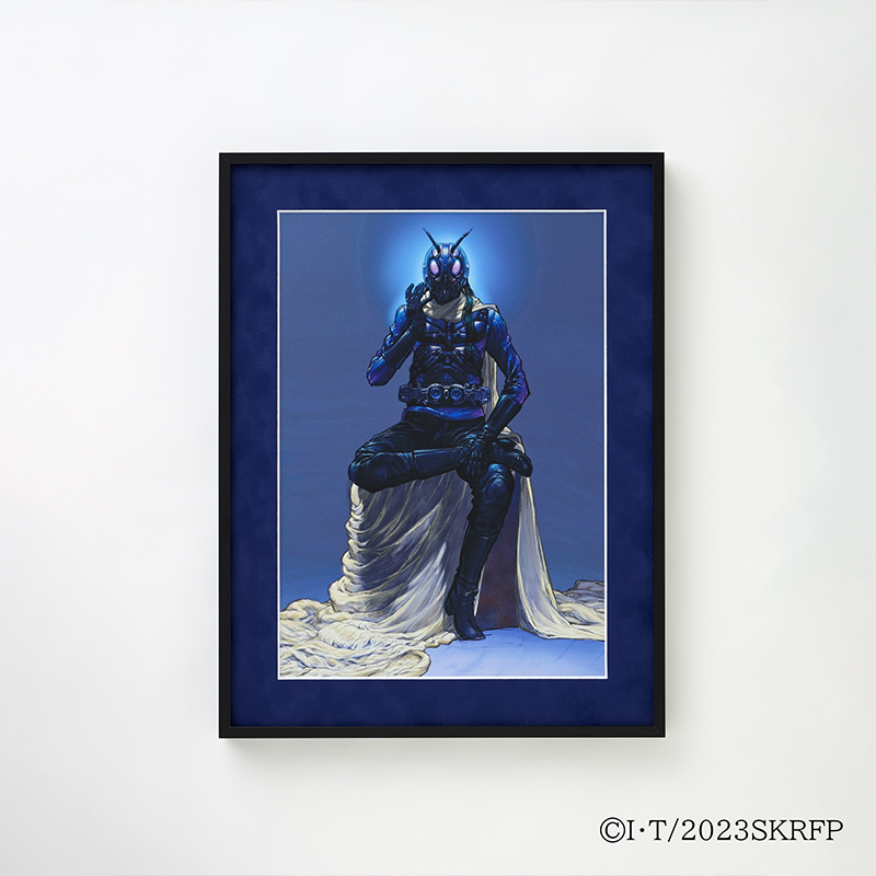 【『雑 前田真宏 雑画集』発売記念アート展】額装特殊印刷アートB（シン・仮面ライダー　チョウオーグ/仮面ライダー第0号） [2次受注お届け予定：2025年12月上旬]