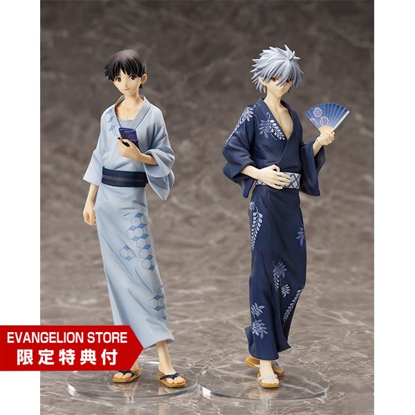 1/8スケールPVC製塗装済み完成品 渚カヲル浴衣Ver./碇シンジ浴衣Ver.セット購入【特典付】(フリーイング)