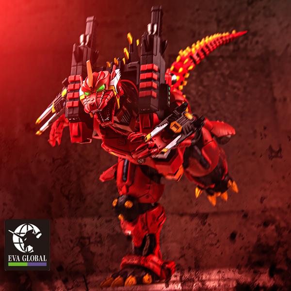 【EVA GLOBAL】ゴジラ対エヴァ３式機龍<改> エヴァ2号機カラーVer.プラモデル（アオシマ）