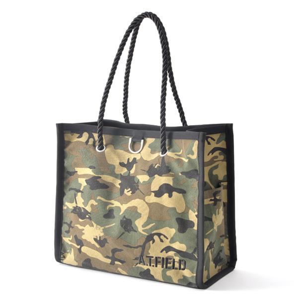 【ワークブランドA.T.FIELD】オーガナイズ トートバッグ/カモフラージュ（トップハウス）