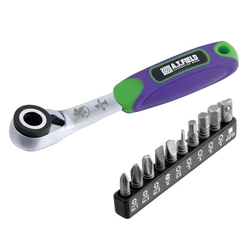 【ワークブランドA.T.FIELD】エヴァンゲリオンミニラチェット&ビットセットMR-211B（マツキ）