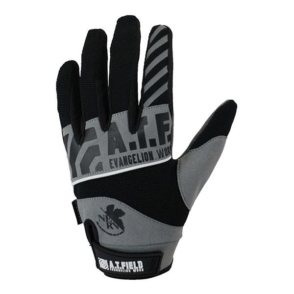 【ワークブランドA.T.FIELD】エヴァンゲリオンメカニックグローブ/NERVブラック＆グレー（マツキ）