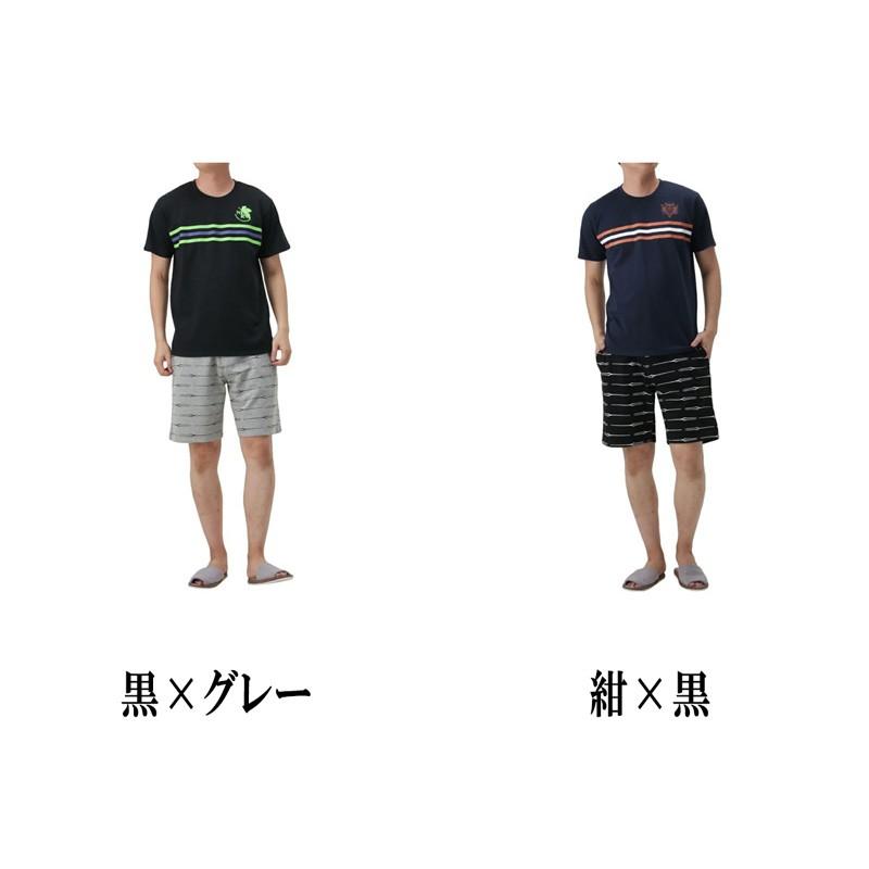 エヴァンゲリオン半袖T上下セット/NERVライン（マックハウス）/紺x黒