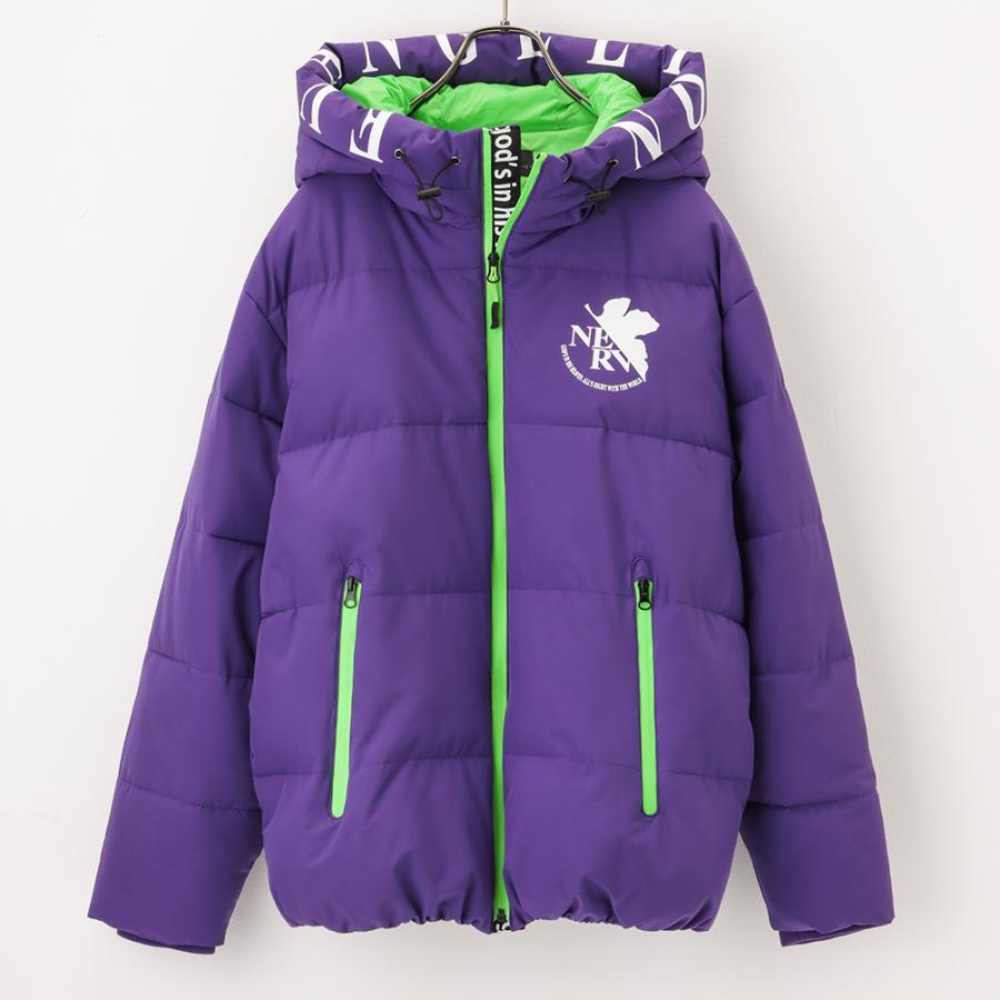 EVANGELION 中綿フードジャケット/パープル（マックハウス）