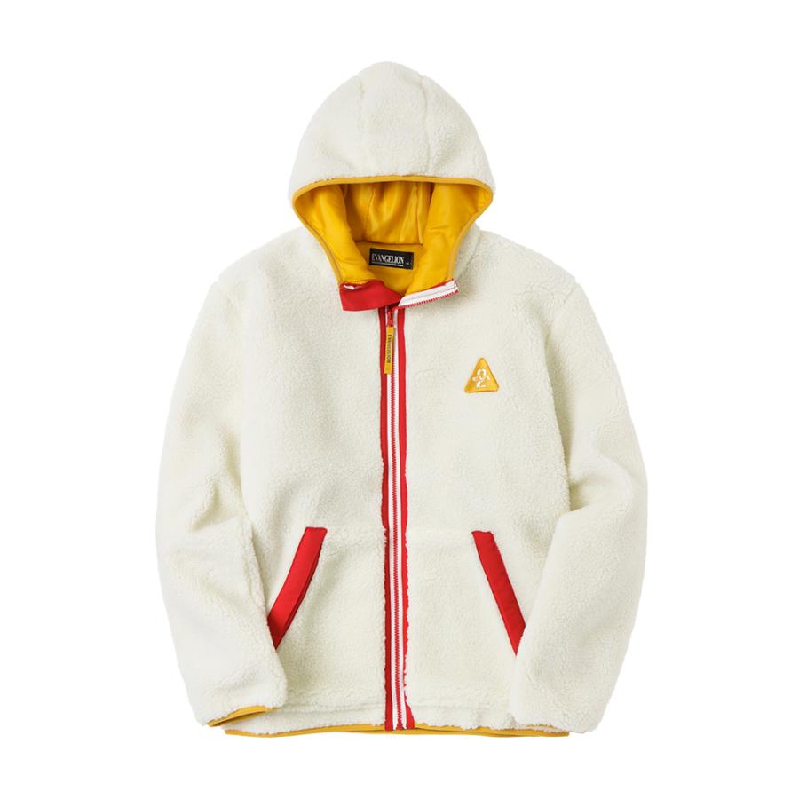 EVANGELION ボアZIPパーカー/アイボリー（マックハウス）