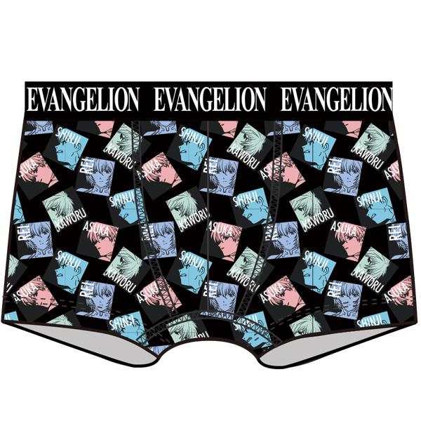 エヴァンゲリオンメンズボクサーブリーフ2022夏/ブラック/キャラ