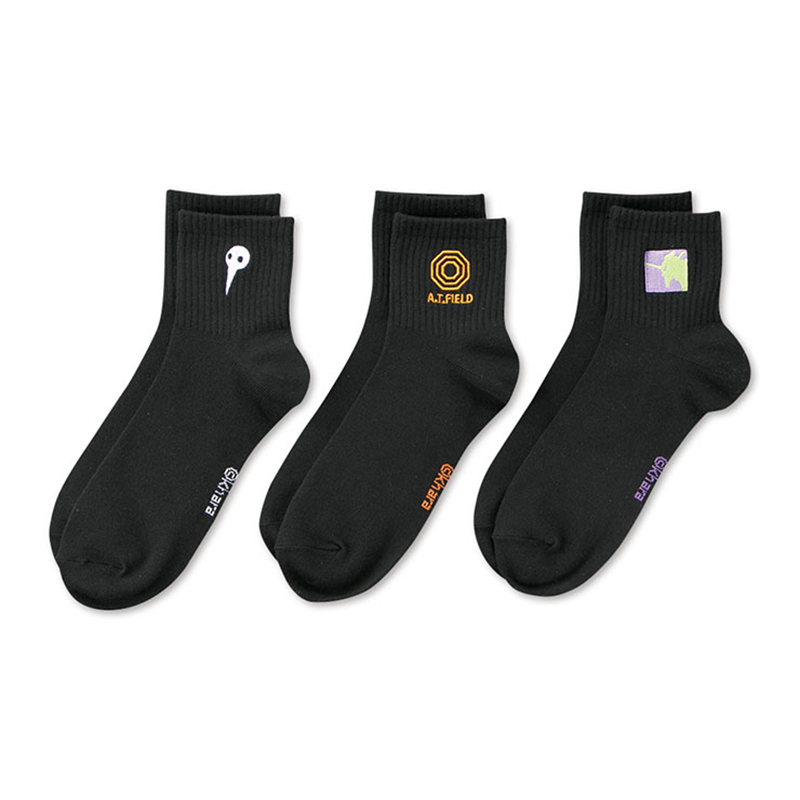 エヴァンゲリオンソックス３足セット/第4の使徒・A.T.FIELD・初号機シルエット（M.A.P）