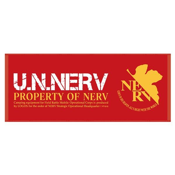 EVA&LOGOS U.N.NERV野営装備品NEWフェイスタオル/レッド
