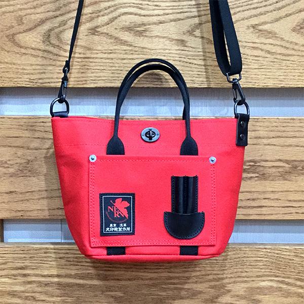 【エヴァンゲリオン x 犬印鞄製作所】6号帆布2ウェイバケツトート（ミニ）/レッド