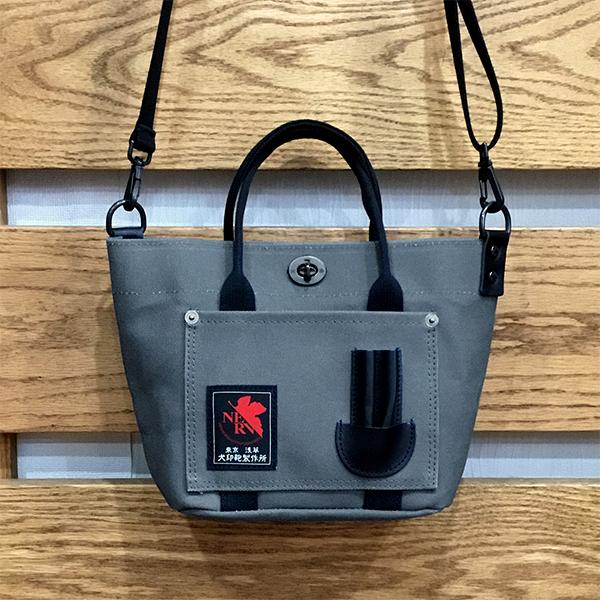 【エヴァンゲリオン x 犬印鞄製作所】6号帆布2ウェイバケツトート（ミニ）/ブルーグレー