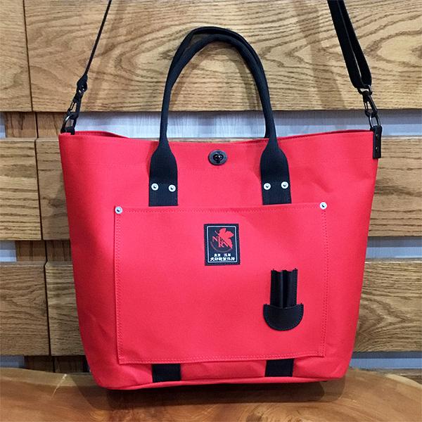 【エヴァンゲリオン x 犬印鞄製作所】6号帆布2ウェイバケツトート（大）/レッド