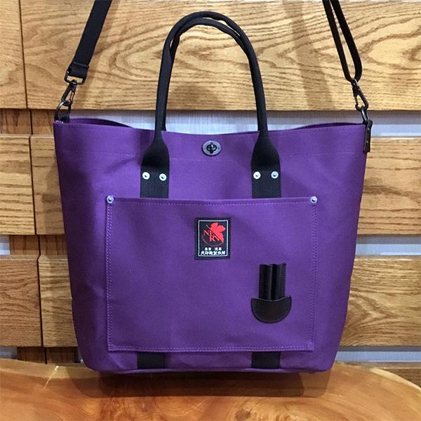 【エヴァンゲリオン x 犬印鞄製作所】6号帆布2ウェイバケツトート（大）/パープル