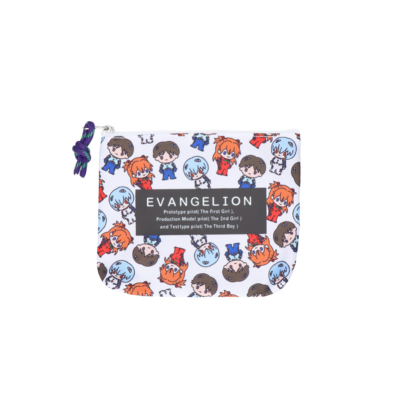 EVANGELIONキャラククターバッグ/ポーチパイロット柄/白（高山）