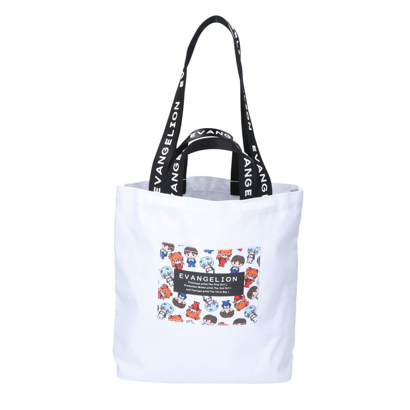 EVANGELIONキャラククターバッグ/トートバッグ（大）パイロット柄/白（高山）