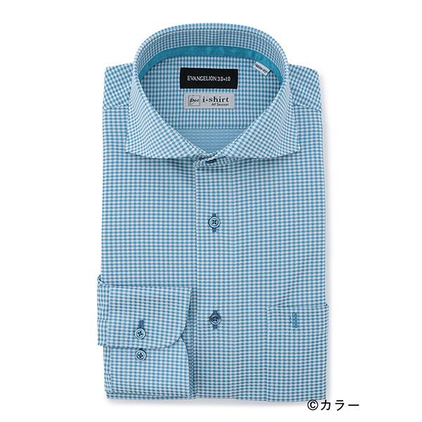 【EVANGELION x はるやま】i-Shirtチェック柄長袖シャツ/WILLE カッタウェイ