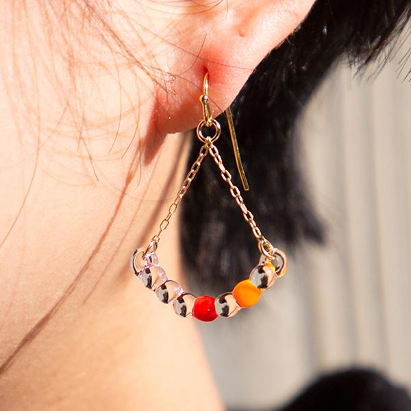 HARIO Lampwork Factory エヴァンゲリオン ピアス アール/アスカ