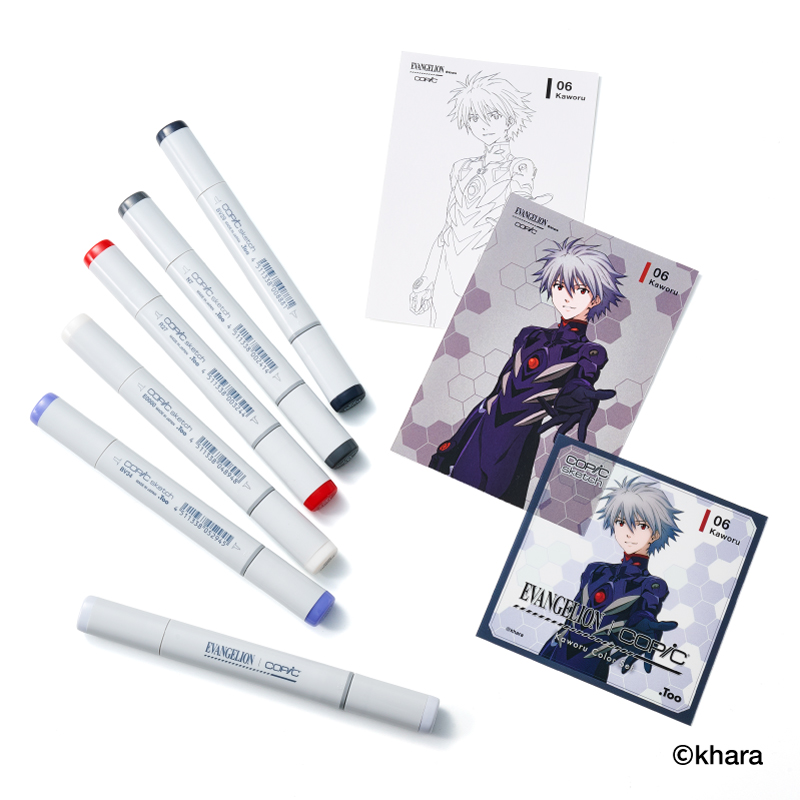 EVANGELION×COPIC Kaworu Color Set（トゥーマーカープロダクツ） [お届け予定：2026年3月中旬]