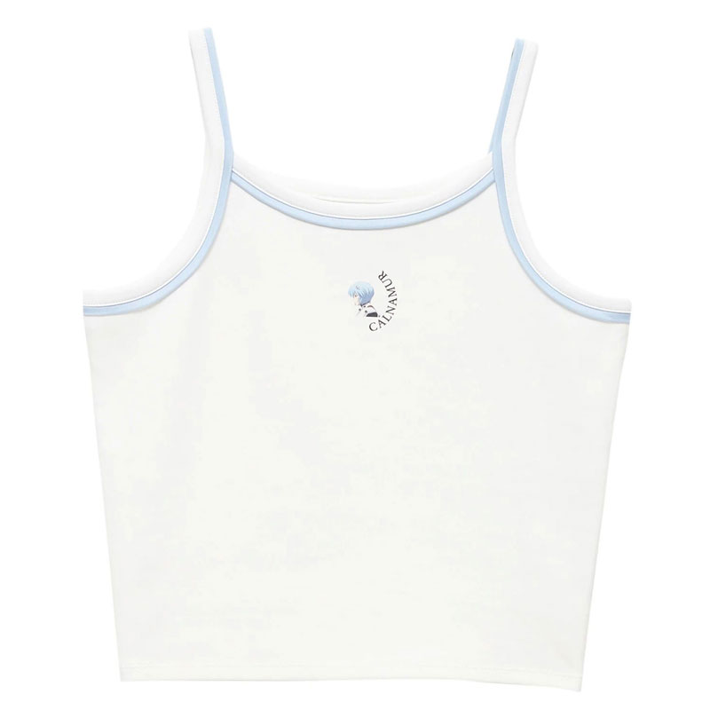 【EVANGELIONｘCALNAMUR】CAMISOLEワンポイント/白（レイ）/フリーサイズ