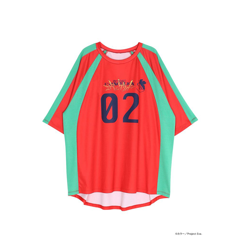 【EVANGELIONｘCALNAMUR】ユニフォームTEE赤/アスカ/フリーサイズ [お届け予定：2026年4月中旬]