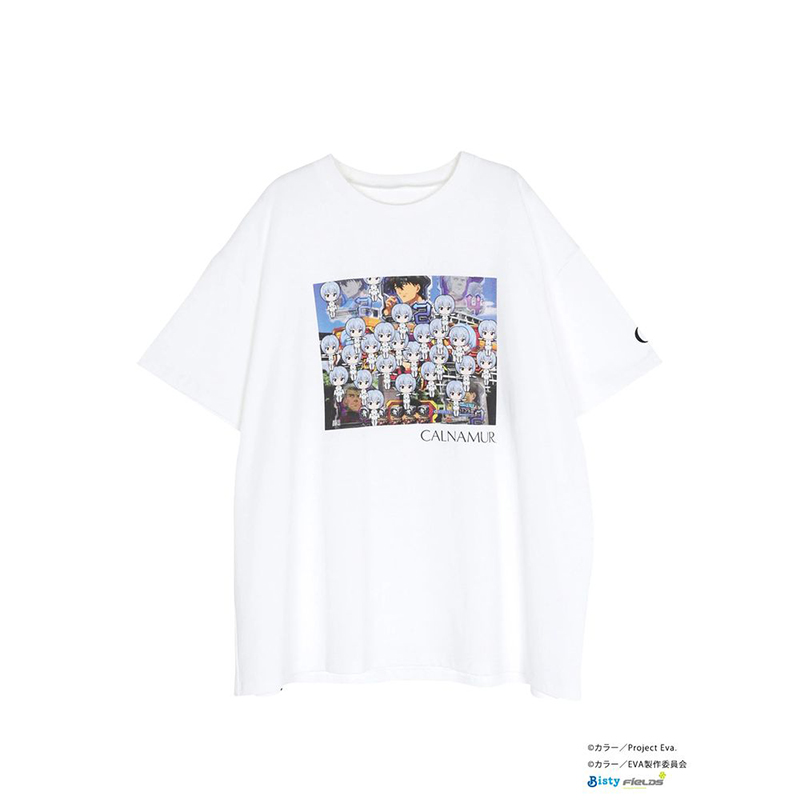 【EVANGELIONｘCALNAMUR】群予告 TEE/白 [お届け予定：2026年4月中旬]