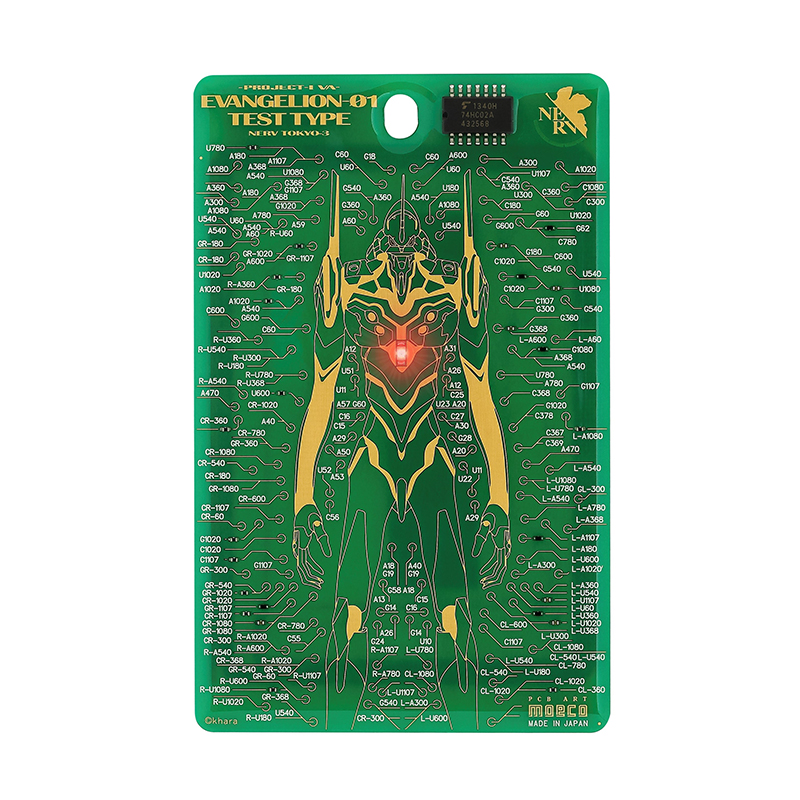 FLASH EVA01 基板アート IC-CARD ケース(電子技販)/緑