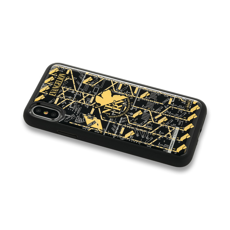 FLASH NERV 基板アート iPhoneX/Xsケース(電子技販)/黒