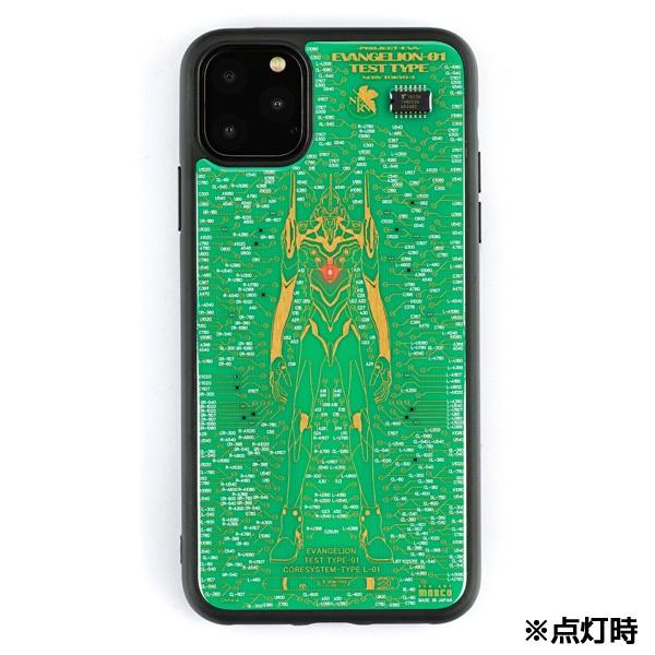 FLASH EVA01 基板アート iPhone11Pro Maxケース/緑(電子技販)