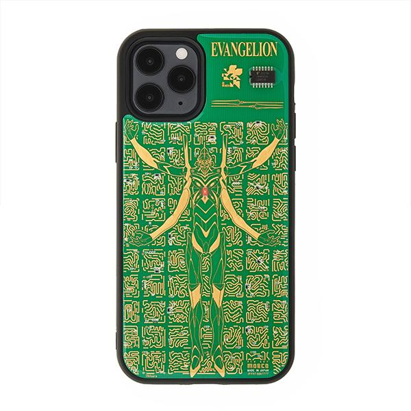 FLASH EVA13 基板アートiPhone 12/12Pro ケース/緑(電子技販)