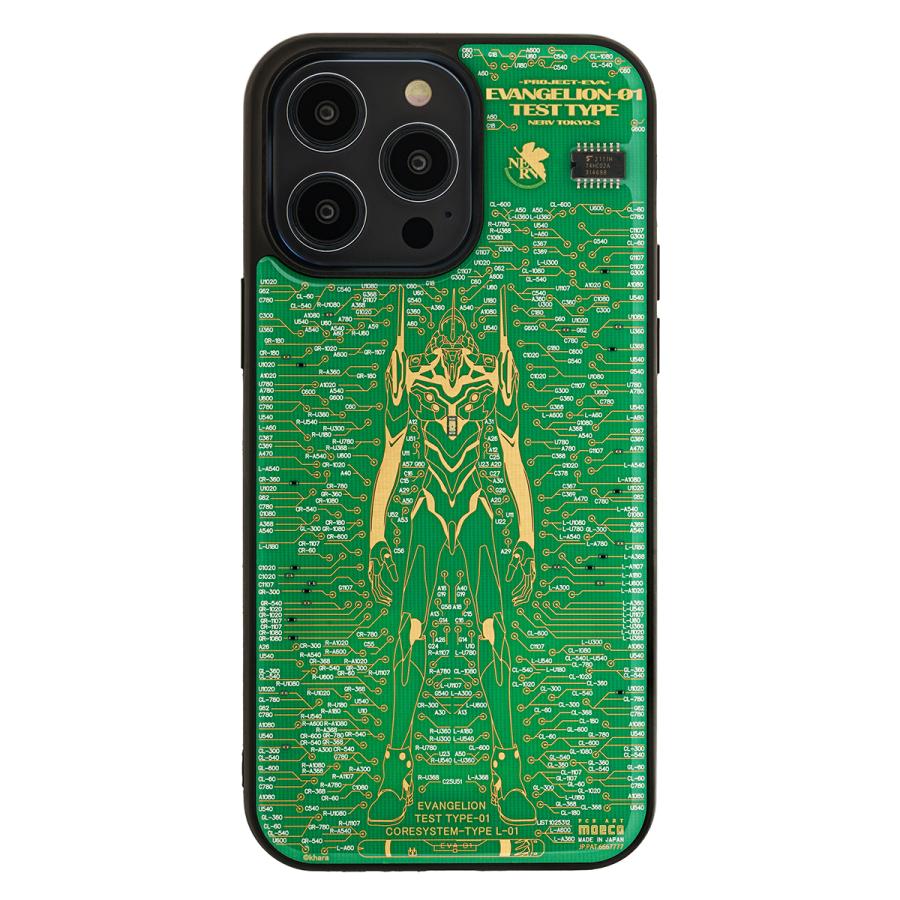 FLASH EVA01 基板アートiPhone 14Pro Maxケース(電子技販)/黒