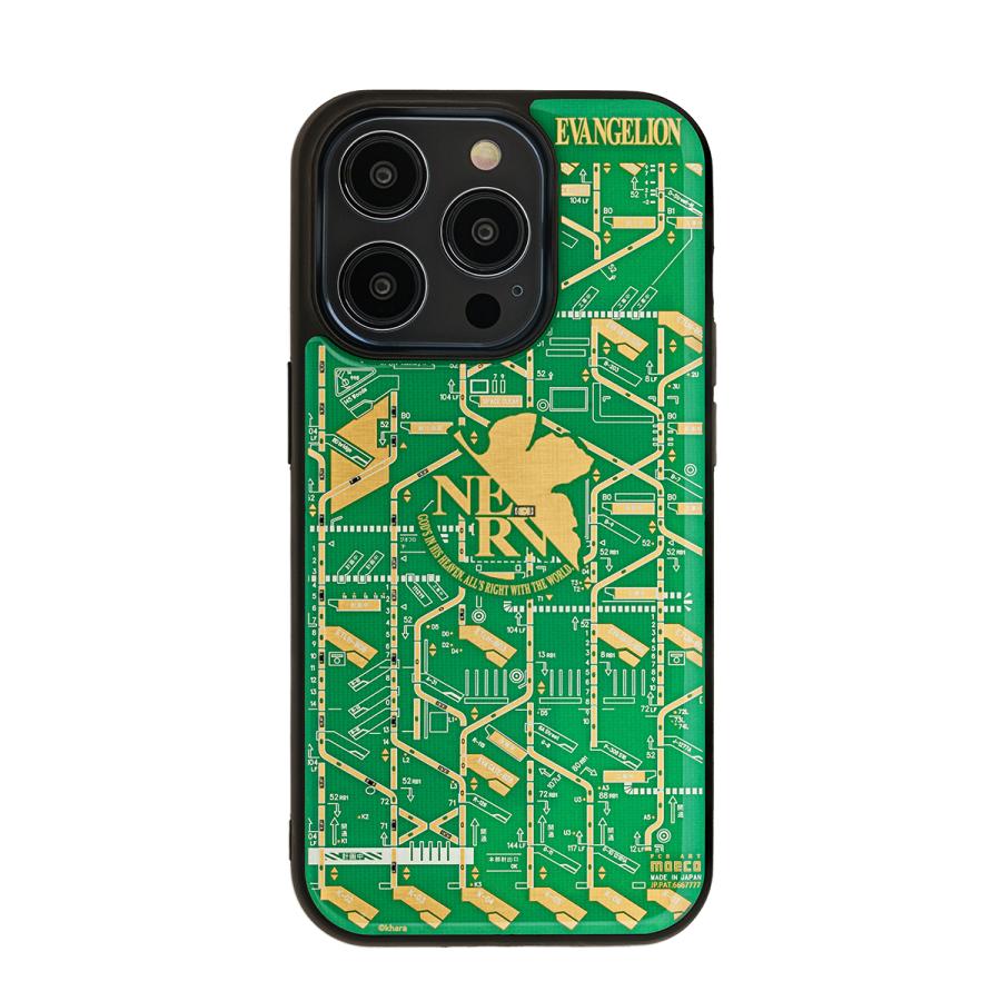 FLASH NERV 基板アートiPhone 14Pro ケース(電子技販)/緑