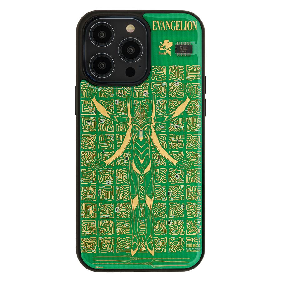 FLASH EVA13 基板アートiPhone 14Pro Maxケース(電子技販)/緑