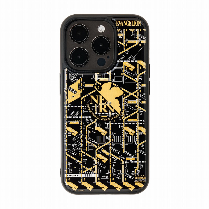 FLASH NERV 基板アートiPhone 15Proケース/黒(電子技販)