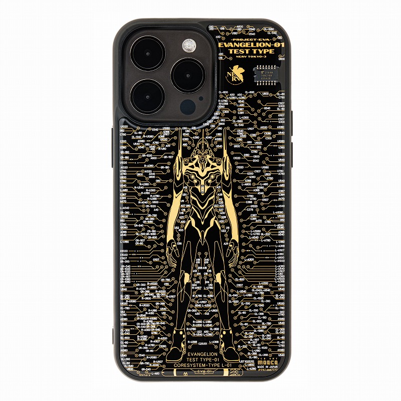FLASH EVA01 基板アートiPhone 15Pro Maxケース/黒(電子技販)