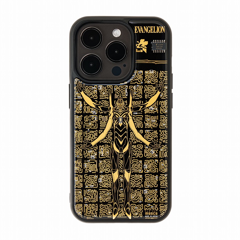 FLASH EVA13 基板アートiPhone 15Proケース/黒(電子技販)